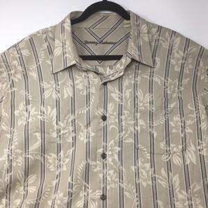 TOMMY BAHAMA LS Floral Print Silk Cotton Size XXL